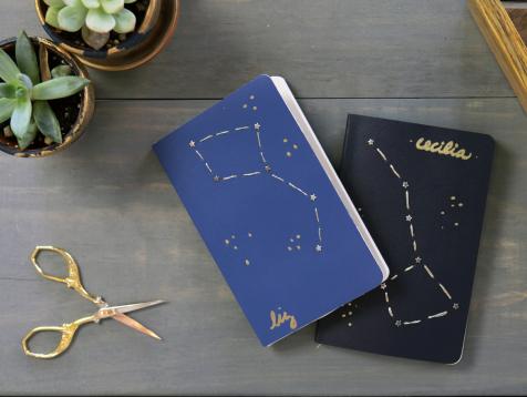 Make Your Own Embroidered Constellation Notebook