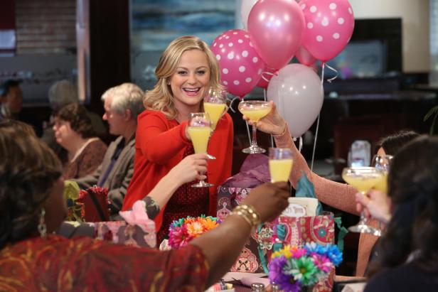 PARKS AND RECREATION -- "Galentine's Day" Episode 617 -- Pictured: Amy Poehler as Leslie Knope -- (Photo by: Danny Feld/NBC/NBCU Photo Bank)