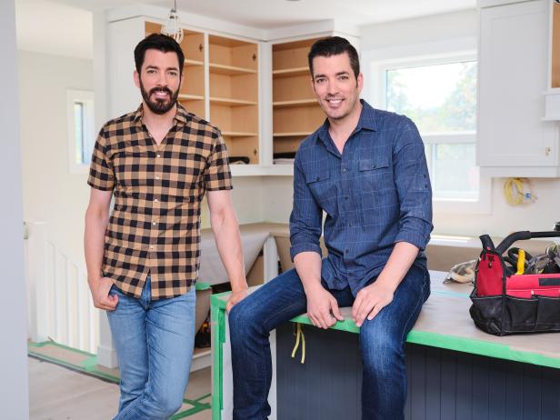 Drew and Jonathan in Jenn and Agonstino's kitchen, as seen on Property Brothers: Forever Home