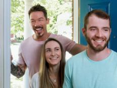 Our winners walk David Bromstad in their old home