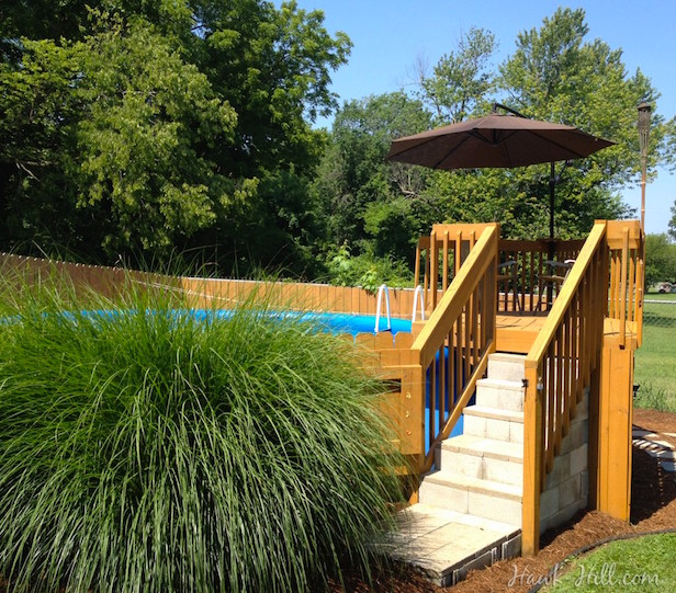 Above Ground Pool Ideas S, How To Make A Small Above Ground Pool Deck