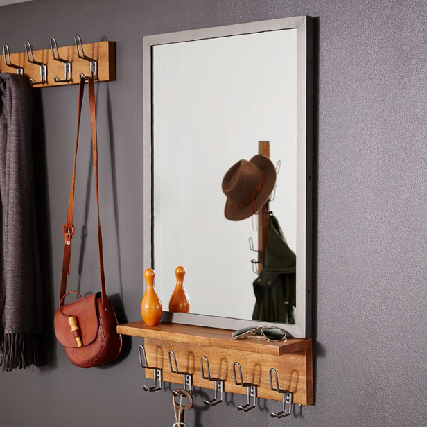 Featured image of post Entryway Mirror With Hooks And Shelf / Shop allmodern for modern and contemporary entryway mirror hooks to match your style and budget.