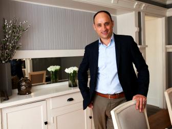 As seen on HGTV's Brother vs. Brother, David Visentin, a Canadian realtor and co-hostwith Hilary Farrof HGTV's Love It or List It, poses for a portrait in the dining room of the McMahan's home in the Arlington Heights neighborhood of Los Angeles, California. (Portrait)