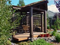 covered patio provides privacy and peace