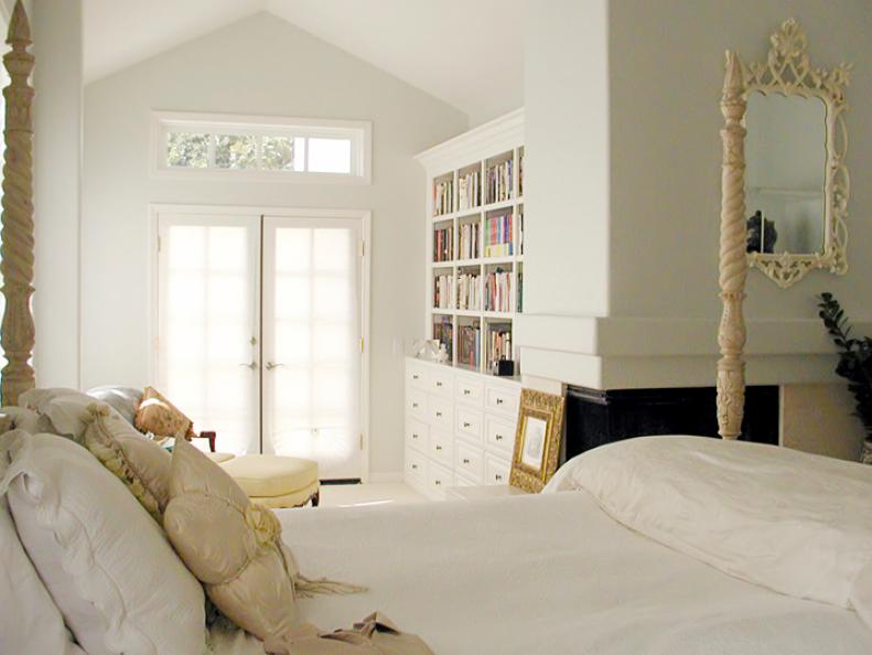 Traditional White Bedroom With Poster Bed