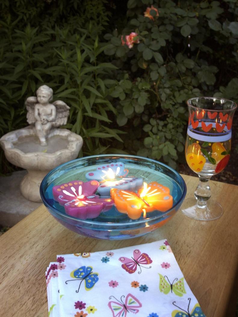 Floating Butterfly-Candle Centerpiece 