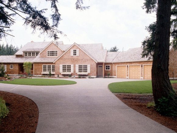 House with Concrete Driveway 