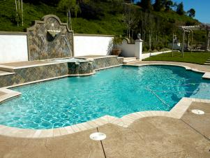 outdoor pool and spa makes perfect respite
