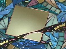 Embellish a plain mirror with this design to create a contemporary glass mosaic.