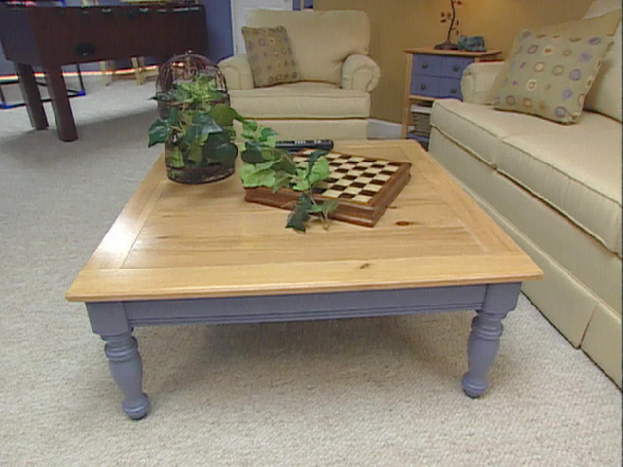 Wood table deals with painted legs