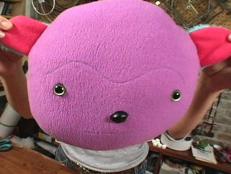 Make a simple, fleece softie toy that's all head and no body.