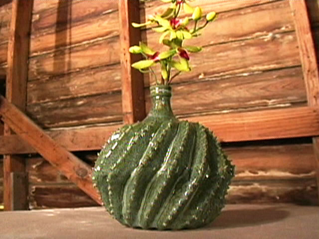 Cactus in Pots Design Handmade Fabric Plastic Grocery Plastic Bag Holder