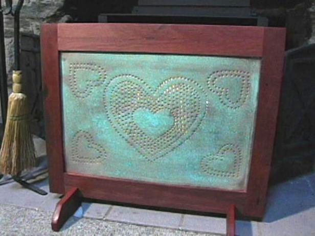 Make a copper fireplace screen with these simple instructions from HGTV.com.