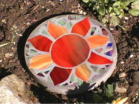 How to Make a Stained Glass Stepping Stone