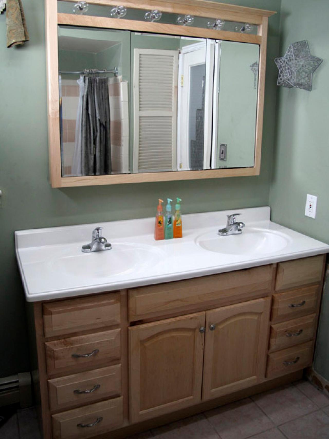 bathroom sink and cabinet