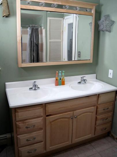 Installing A Bathroom Vanity, How To Fix Wall After Removing Vanity