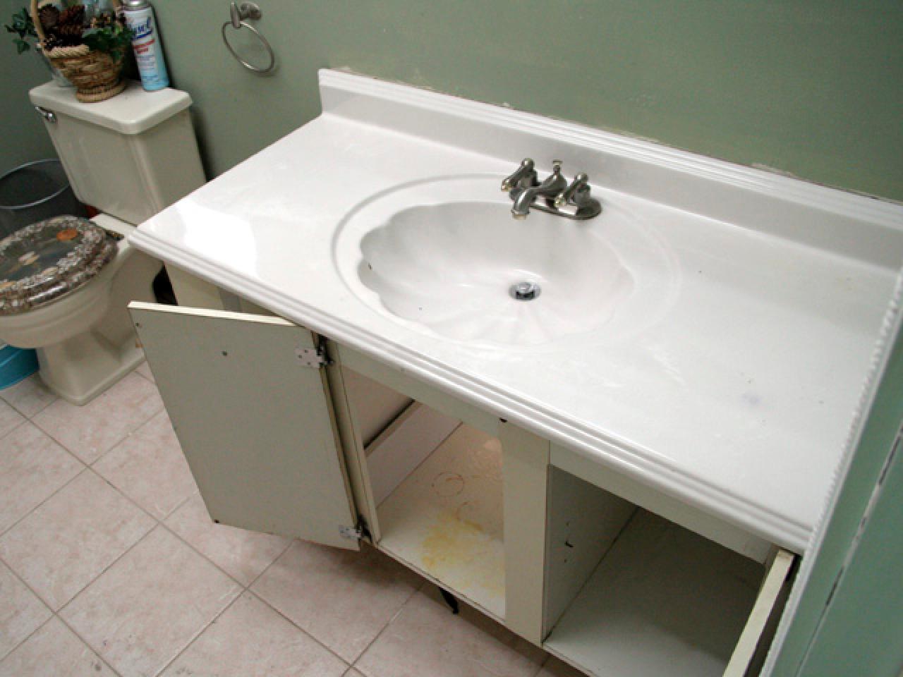 Installing A Bathroom Vanity, What To Use Attach A Sink Vanity