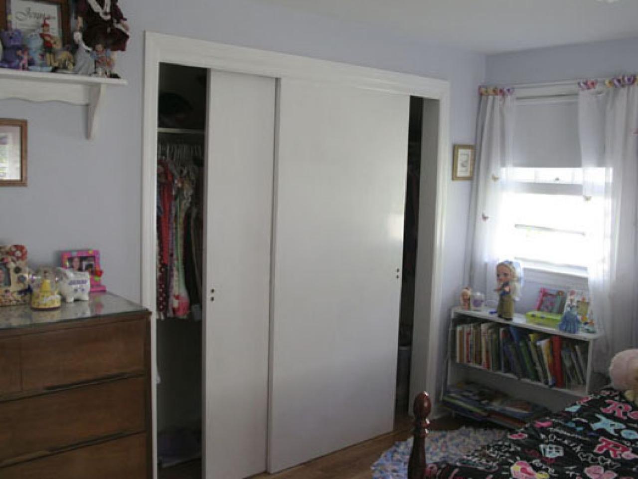 Replace sliding closet doors with french doors