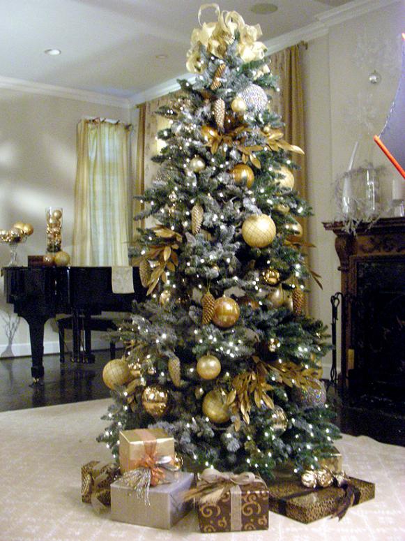 xmas tree ideas silver and gold