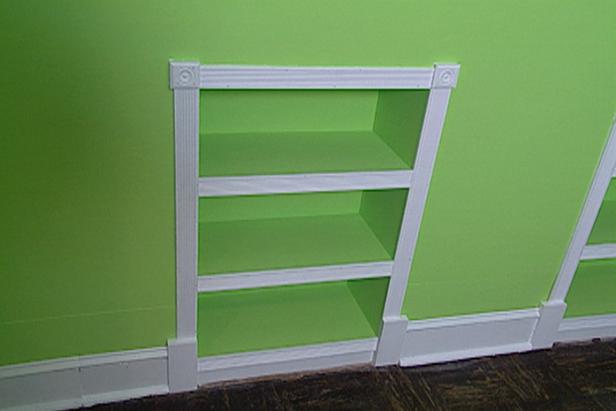 Recessed bookshelf on sale