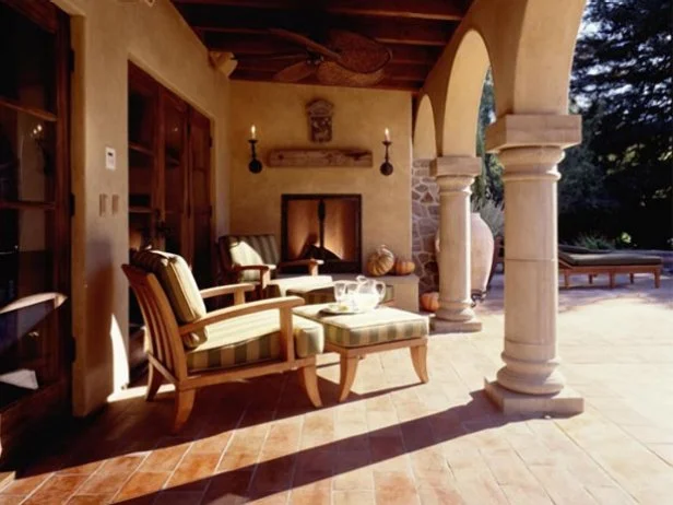 Covered Patio with Fireplace