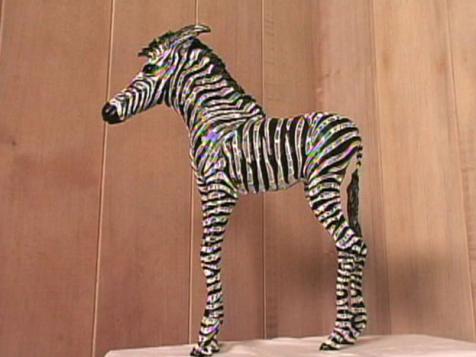 Wire Zebra Sculpture