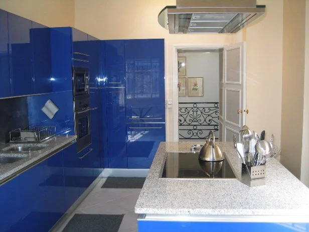 Electric Blue Kitchen Cabients