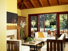 Yellow Rustic Living Room