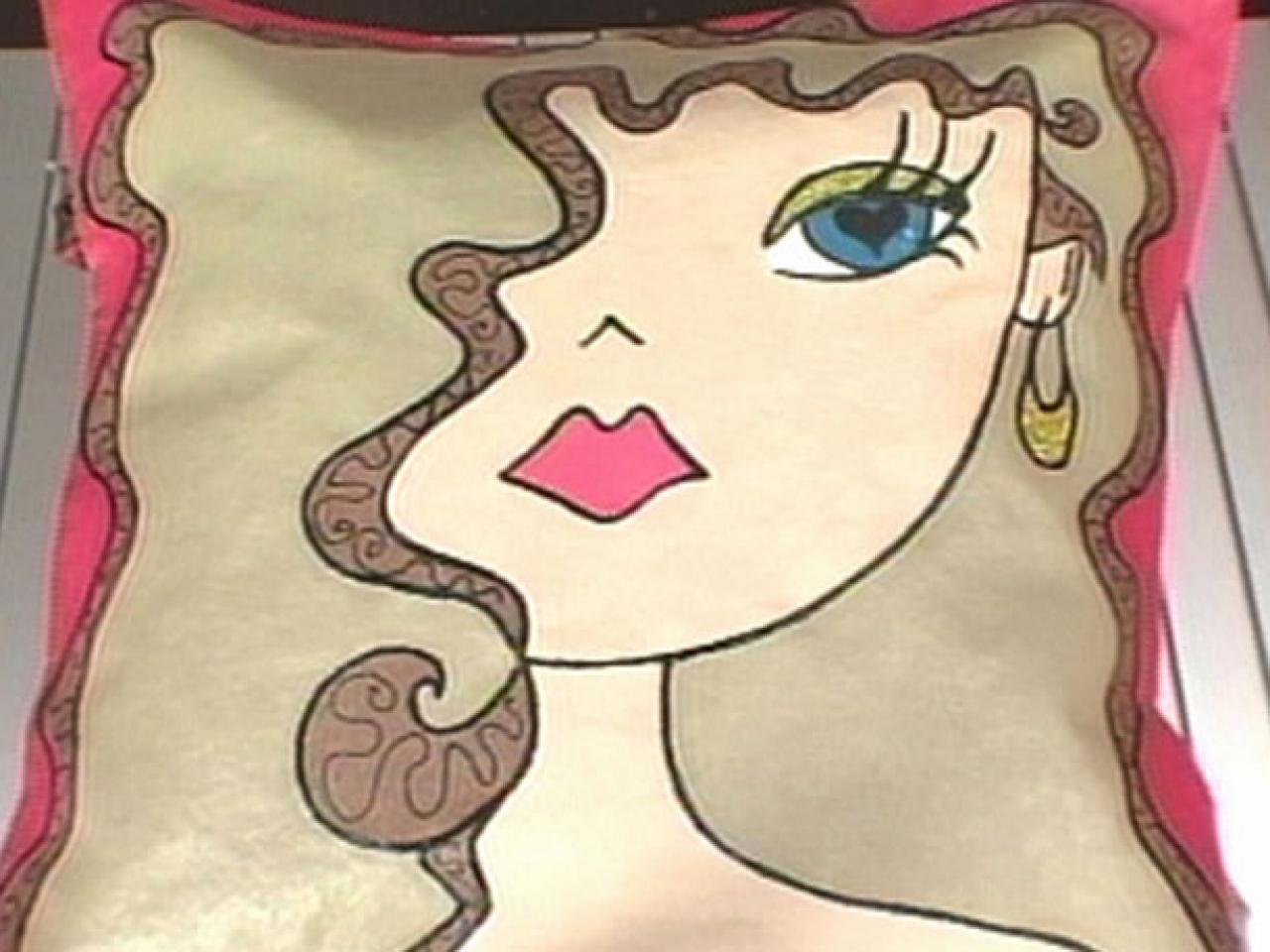 fabric painting designs for cushion covers