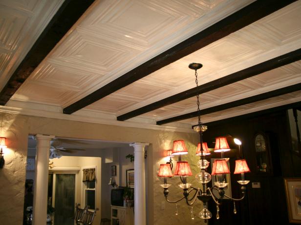 How To Installing Tin Ceiling Panels Hgtv