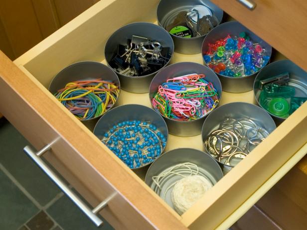 Clever Organizers: Can the Clutter with Can Drawer Dividers