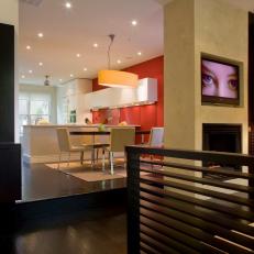 Contemporary Open Living And Dining Space