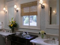 Neutral Bathroom With Muted Lighting 