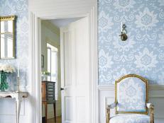 contemporary wallpaper with a traditional pattern