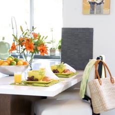 White Dining Table With Breakfast