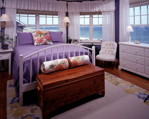 Purple Bedroom With Chest