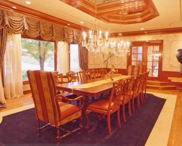 Yellow Traditional Dining Room