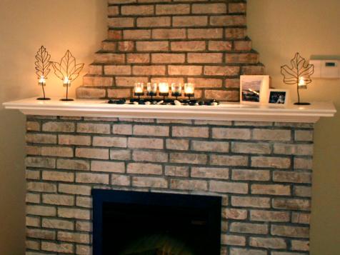 Building an Electric Fireplace with Brick Facade