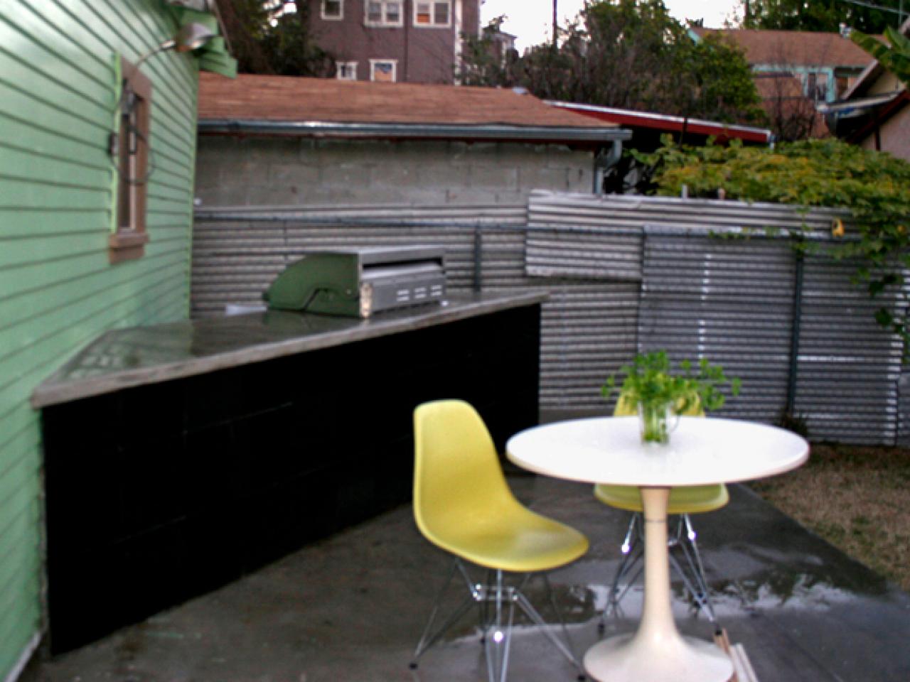 Outdoor Kitchen Island With Concrete Countertop Hgtv