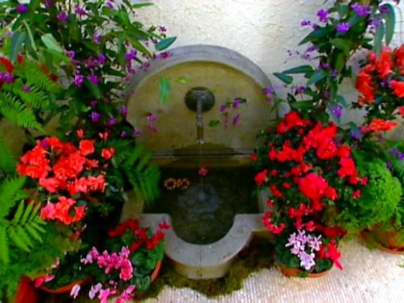 Outdoor Space with Container Fountain