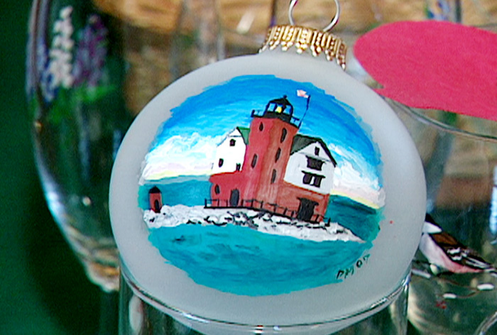 On Holiday Glass Painters Paint Palette Christmas Tree Ornament