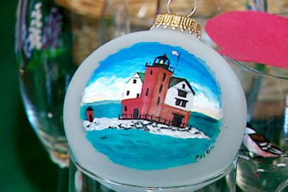 painted glass ornaments