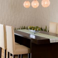 White Modern Dining Room With Artichokes