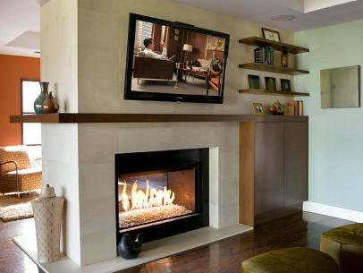 Decorating With Floating Shelves, White Floating Shelves Next To Fireplace
