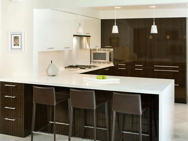 Brown and White Modern Kitchen