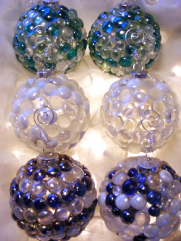 Sea Glass Christmas Ornaments 