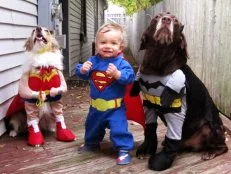 Baby in Superman Costume 