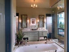 The ultimate escape, the master bath soothes and pampers with little luxuries and breathtaking views.