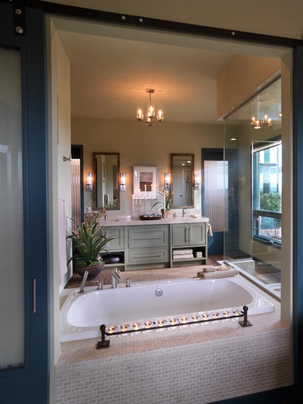 bathroom master bathrooms hgtv spa dream designs modern bath tub bedroom contemporary open dark accents decorating decor concept tile homes