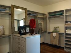 Spacious Walk-In Closet With Center Island